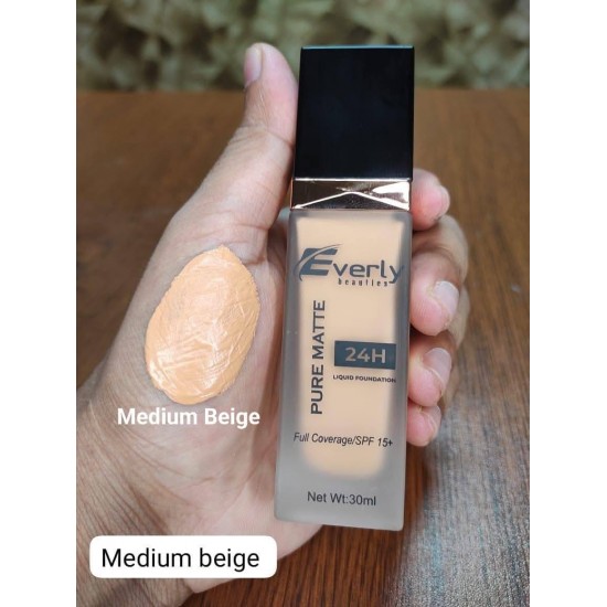 Everly Beauties Pure Matte Full Coverage Foundation 30ml Everly Beauties Pure Matte Full Coverage Foundation 30ml