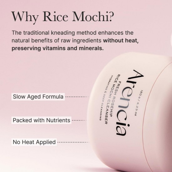 Arencia Fresh Rosehip Rice Mochi Cleanser 120g
