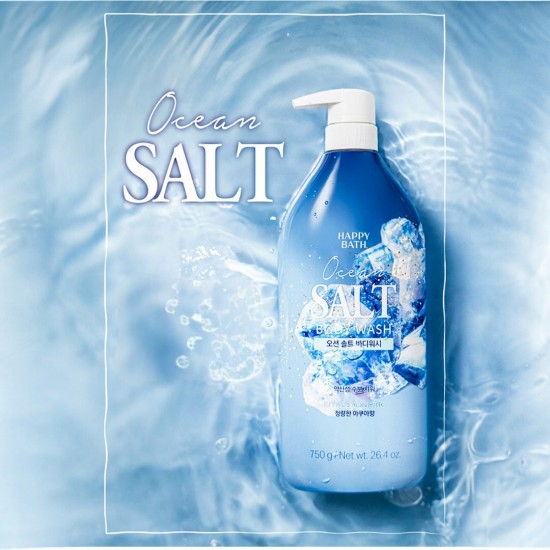 Happy Bath Ocean Salt Body Wash 750g