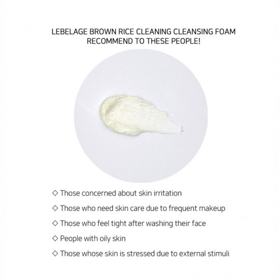 Lebelage Brown Rice Cleaning Cleansing Foam 180ml