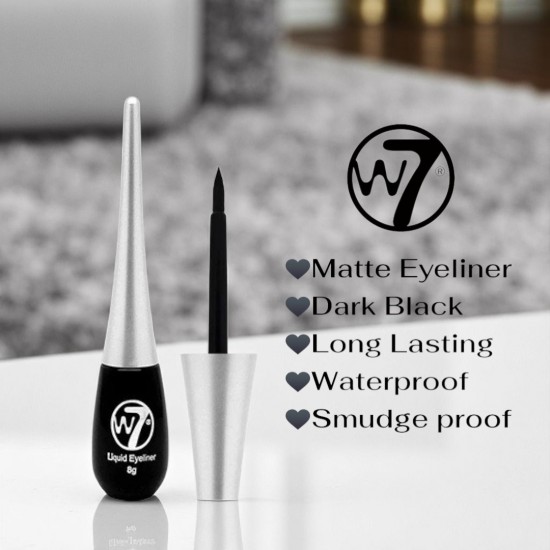 W7 Liquid Eyeliner Pot 8ml Black