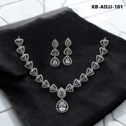 Diamond Cut Jewellery set (Necklace with Earrings) KB-ADJJ-101