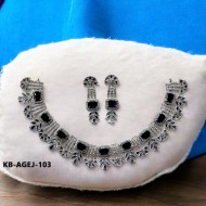 Diamond Cut Jewellery set (Necklace with Earrings) KB-AFEJ-103