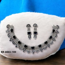 Diamond Cut Jewellery set (Necklace with Earrings) KB-AFEJ-103