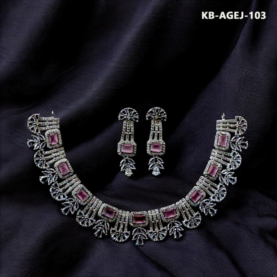 Diamond Cut Jewellery set KB-AGEJ-114
